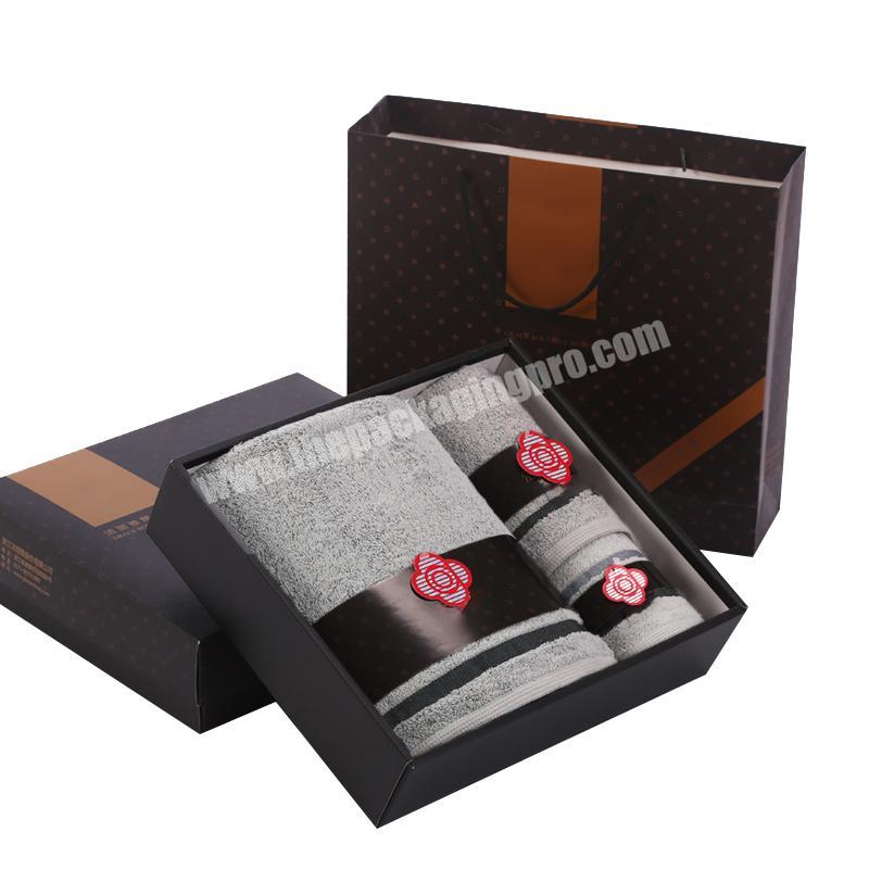 Custom Logo Cardboard Towel Gift Set Box Packaging Gift Box For Towel
