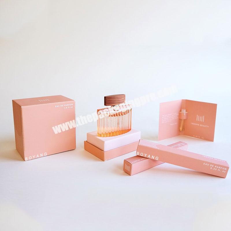 Wholesale Luxury Custom Design Cardboard Paper Skin Care Cosmetic Packaging Empty Perfume Oil  Box