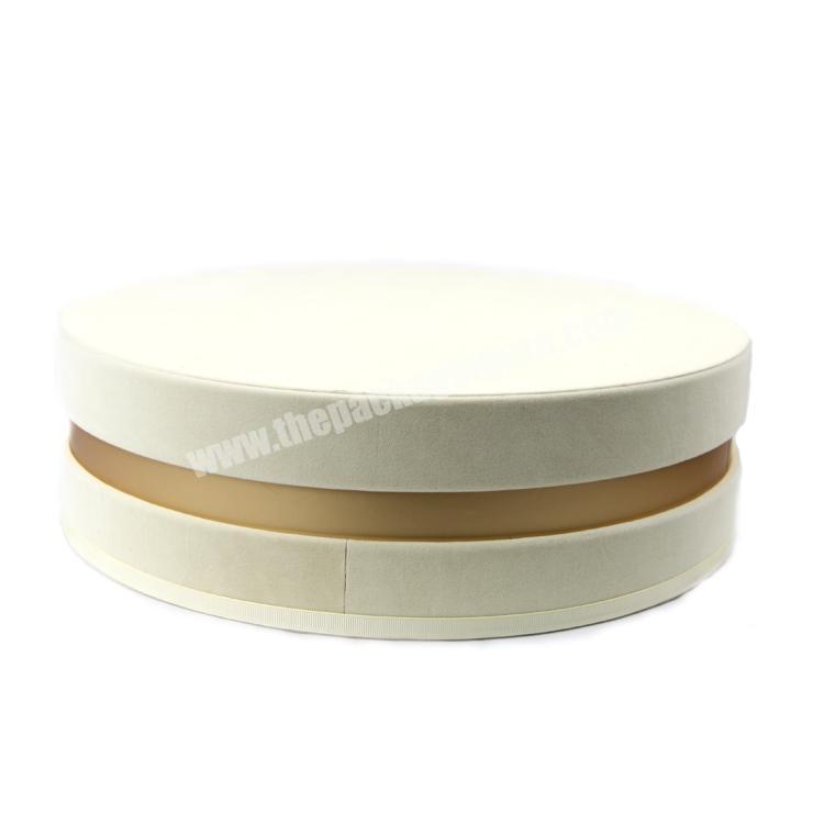 Custom Logo Hard Paper Cardboard White Packaging Empty Paper Round Gift Hat Box With Lid