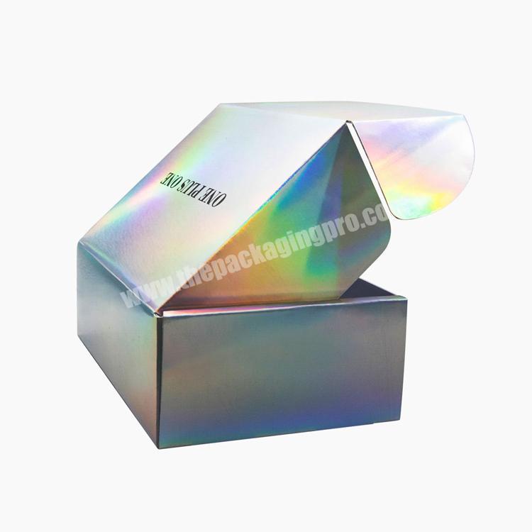 Custom Logo Holographic Mailing Subscription Packaging Boxes Printing Corrugated Paper Cardboard Shipping Mailer Box