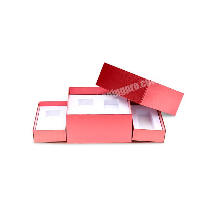 Custom Logo Printed Packaging Boxes Red Gift Boxes Factory Wholesales Fancy Eco Friendly Box Packaging