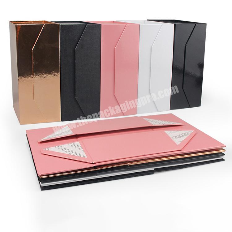 Custom Logo Printed Paper Cardboard Folding Magnet Flat Pack Luxury Foldable Magnetic Closure Gift Box