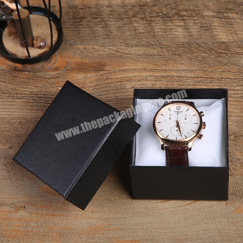 Custom Logo Promotion OEM Hardcover Modern Luxury Single Paper Cardboard Wrist Watch Box Packaging For Gift