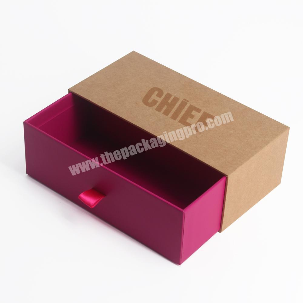 Custom Logo Rigid Cardboard Hardbox Personalised Sliding Box Gift Drawer Packaging Paper Drawer Box