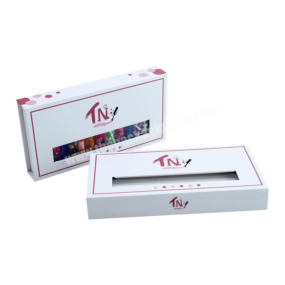 Custom Logo Rigid False Nail Boxes Packaging Press on Nail Packaging Box with Magnetic Closure for Artificial nails with Logo wholesaler