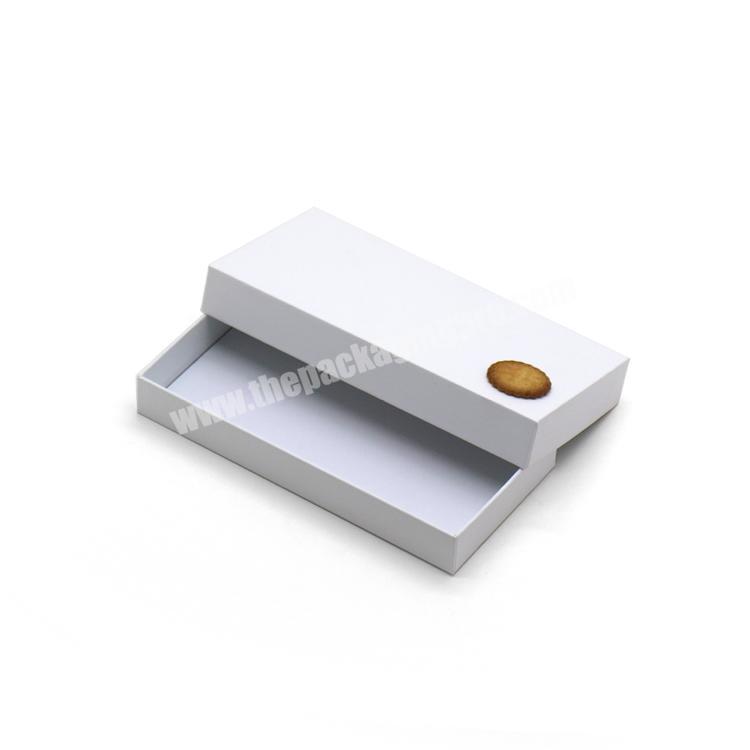 Custom Logo Small White Paperboard Box Cardboard Packaging Lid and Base Rigid Paper Gift Box
