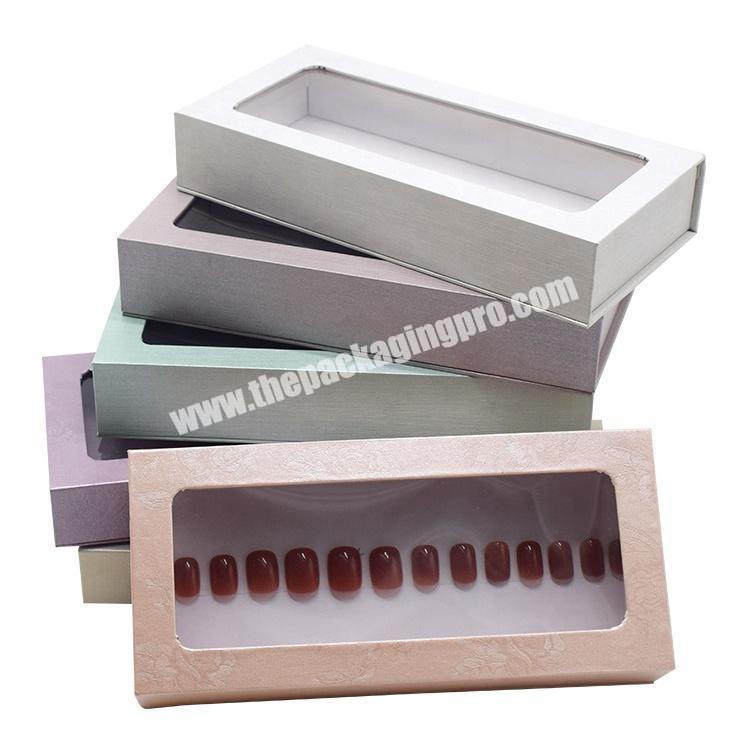New Fashion Custom Logo Paper Cardboard Private Label Fake Nails Box Empty Artificial Press On Nail Packaging Box
