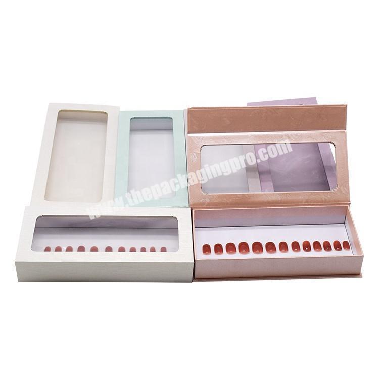 personalize New Fashion Custom Logo Paper Cardboard Private Label Fake Nails Box Empty Artificial Press On Nail Packaging Box