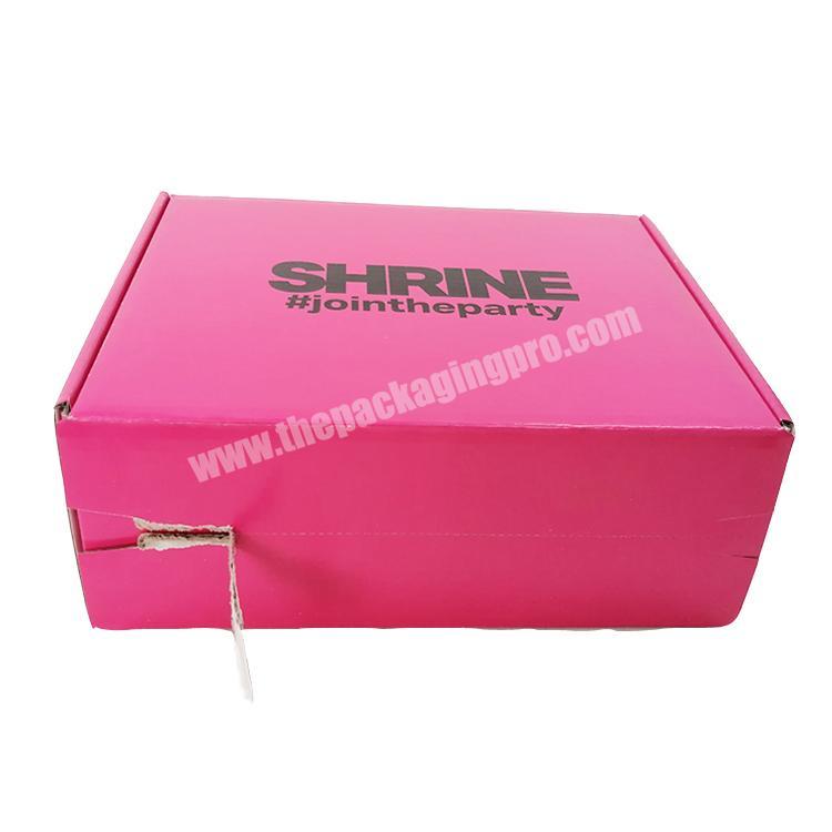Cardboard gift box zipper  package corrugated shipping packaging  box