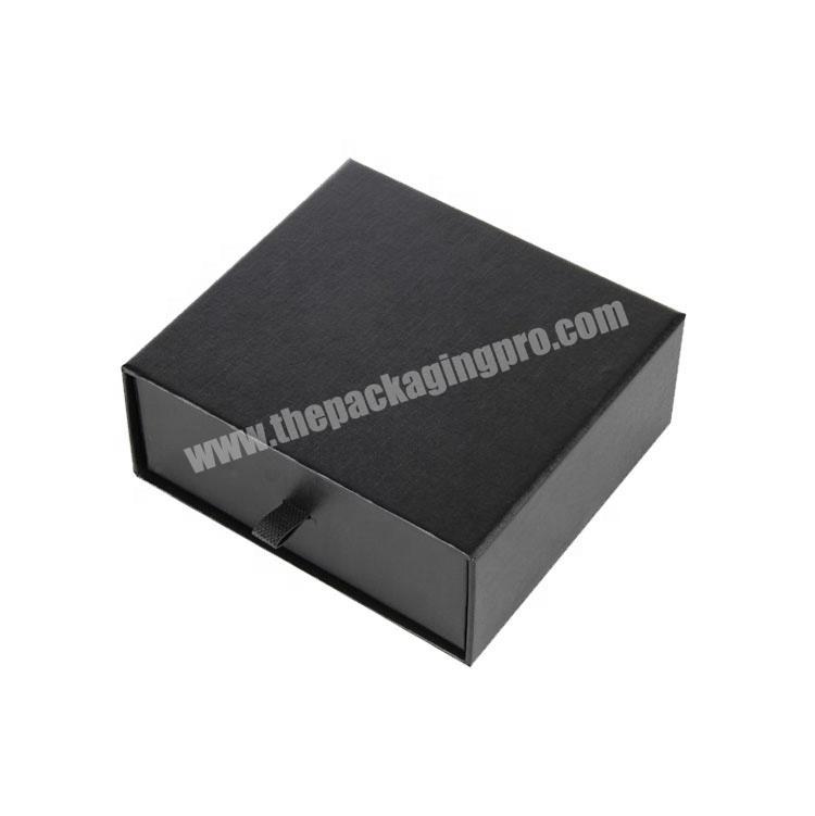 Custom Luxury Black Cardboard Drawer Packaging Box T-shirt