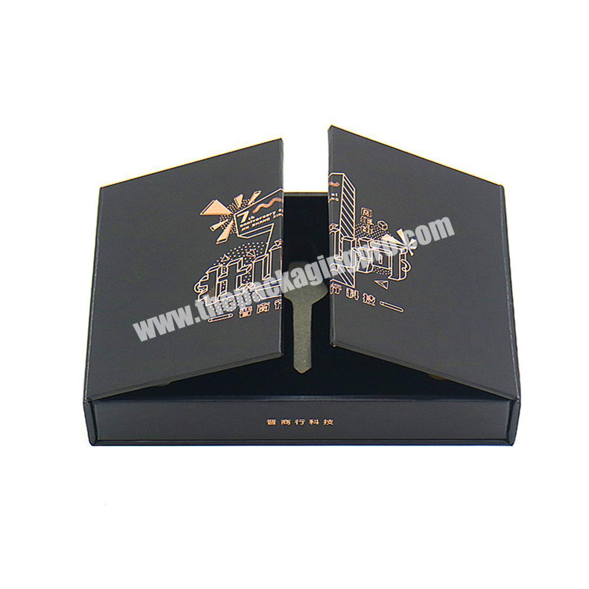 New Style Magnet Closure Luxury Blue New Mdf Jewellry Magnetic Jewelry Boxes Packaging