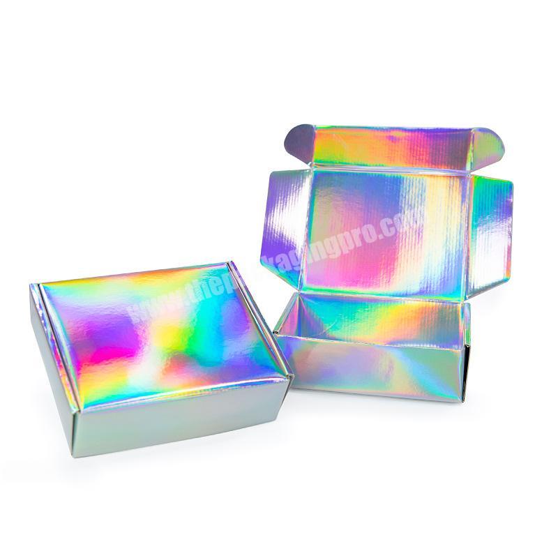 Custom Luxury Glitter Laser Cardboard Packaging Box Holographic Shiny Folding Magnetic Christmas Gift Box