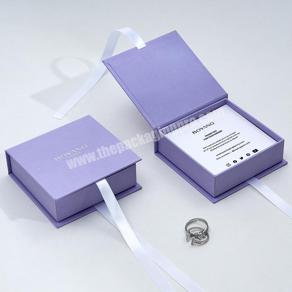Custom Luxury Hot Stamping Printed Jewelry Packaging Gift Box with Logo