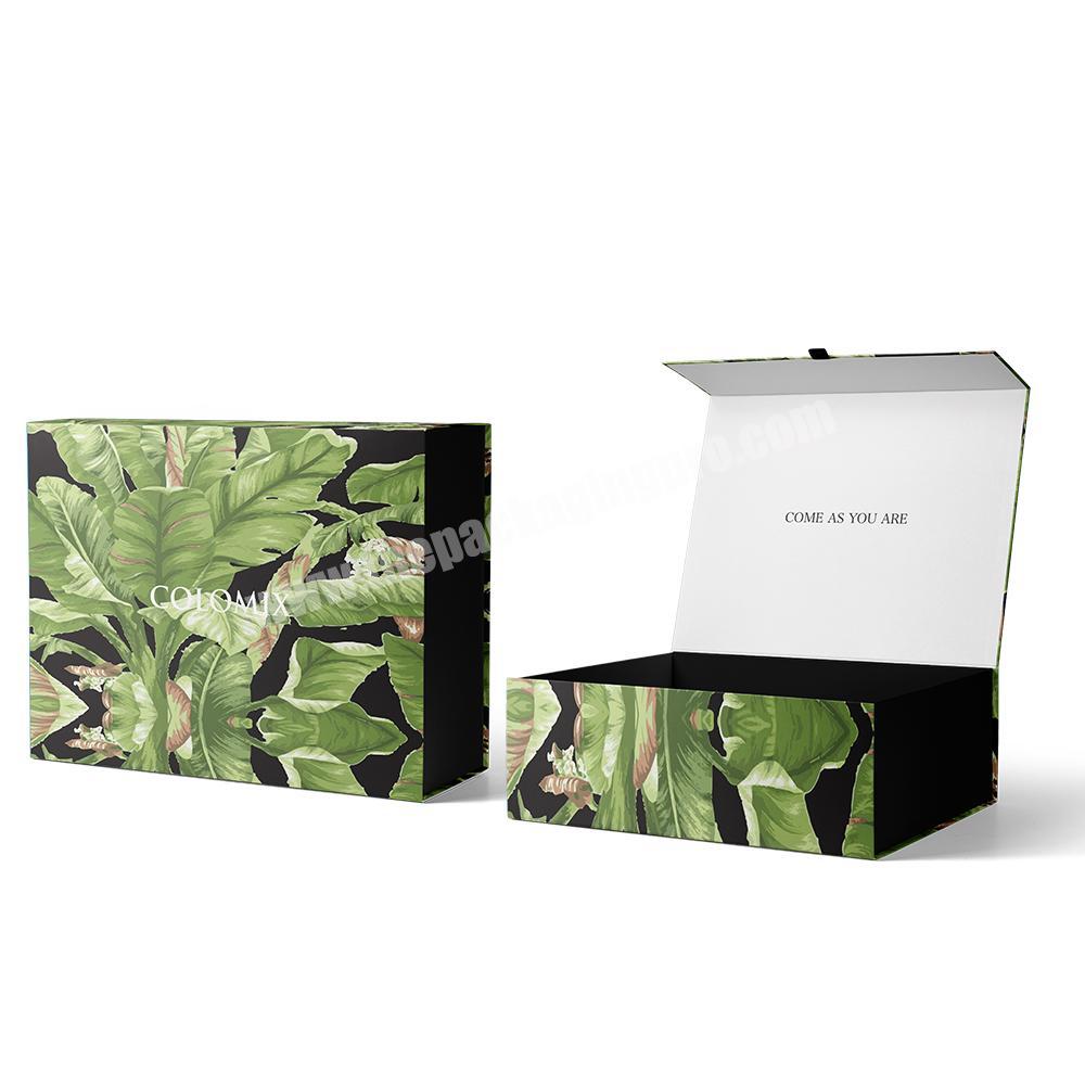 Custom Luxury Inspirational Rectangular Pattern Floral Magnetic Foldable Mens Gift Sneaker Shoe Box Packaging Boxes With Lids