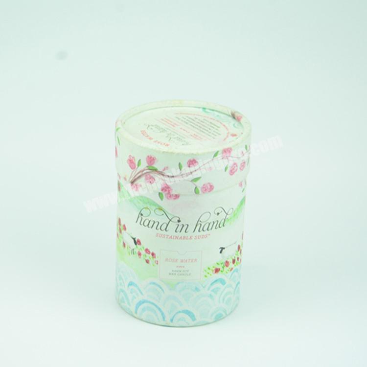 Custom Luxury Round Cylinder Cardboard Candle Tube Cosmetic Gift Packaging Box Printing Paper Tube