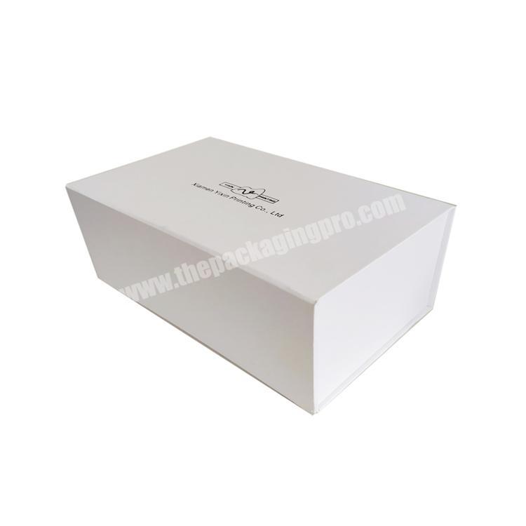 Custom Luxury White Gift Box Packaging Folding Magnet Magnetic Lid Paper Closure Foldable Box Packaging Folding Gift Box