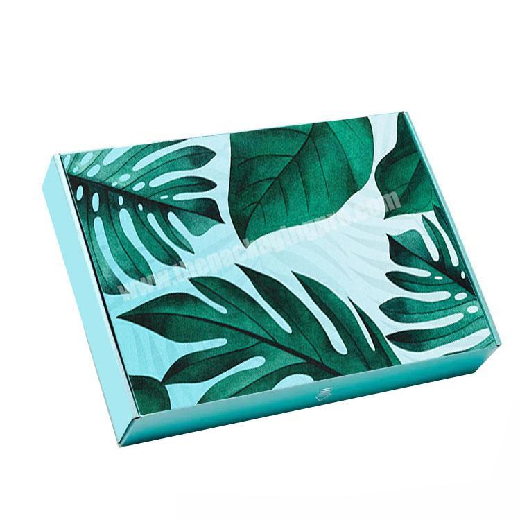 Custom Luxury bespoke caixa personalizada green printed mailing box cardboard tropical box packaging