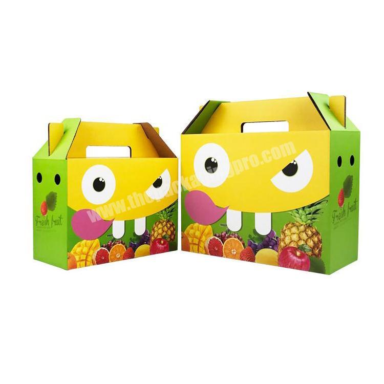 Custom Made Foldable corrugated Boxes eco friendly packaging of fruits and vegetables