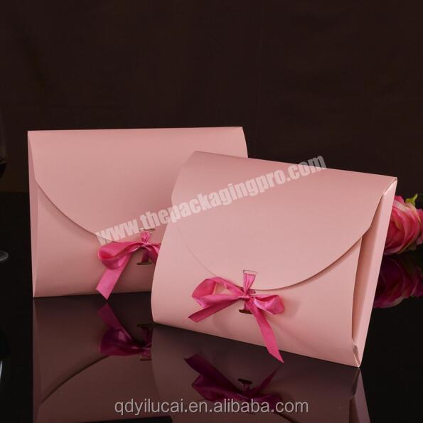 Custom Newest Luxury Gift Packaging Silk Scarf Paper Envelope Box