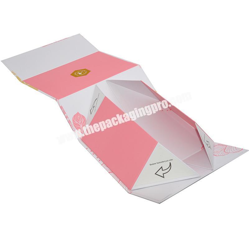 Easy Folding Custom Luxury magnet Hard Paper Foldable Magnetic Gift Box Packaging
