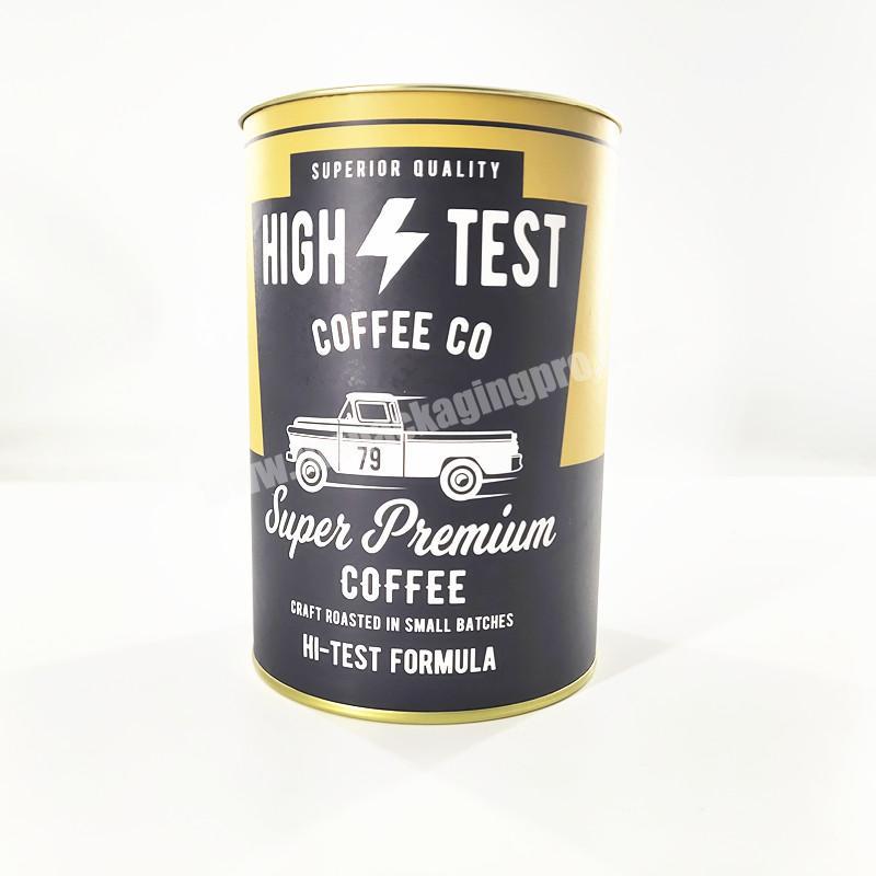 Custom Paper Round Empty Coffee Can Packaging Boxes Coffee packaging tube