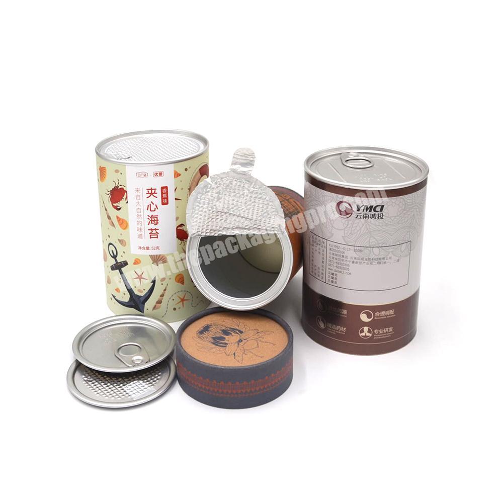 Custom Paper Tube Coffee Packaging Cylindrical Cardboard Box Paperboard Tube for Food Powder Superfoods Container Packaging
