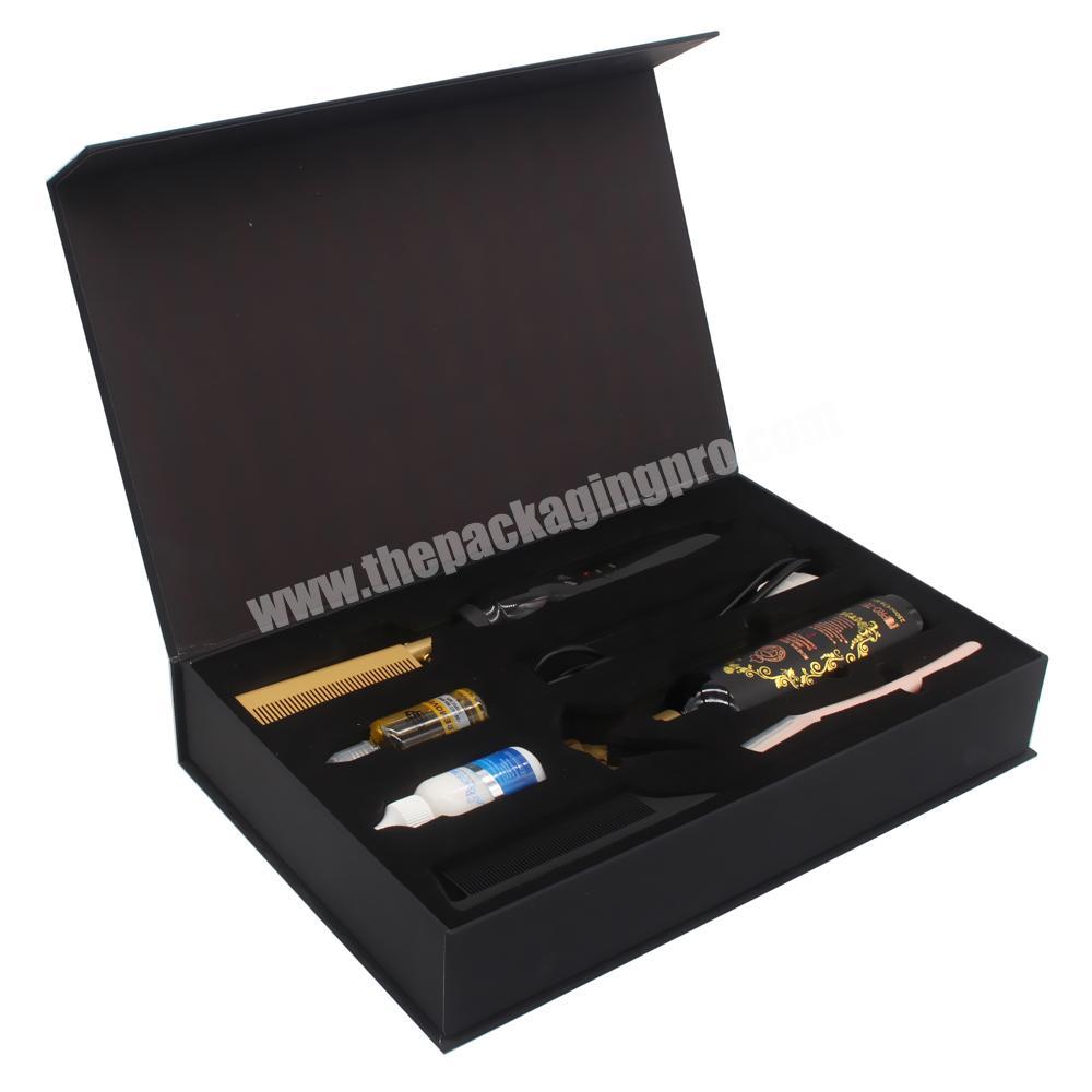 Custom Paperboard Magnetic Wig Hair Care Packaging Box For Hair Care Set Products