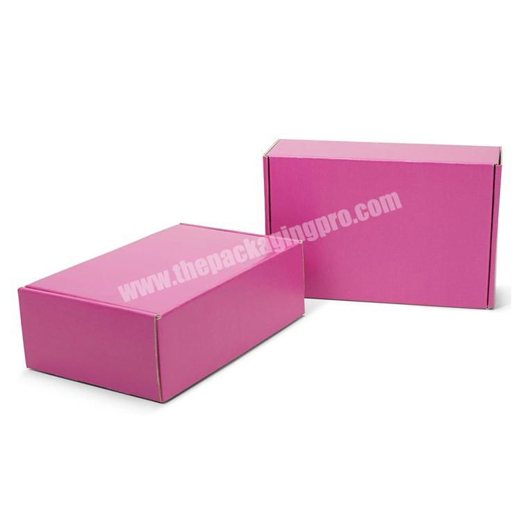 Custom Pink Mailer Box With Logo Small Corrugated Subscription Shipping Box Mailing Printing Plain