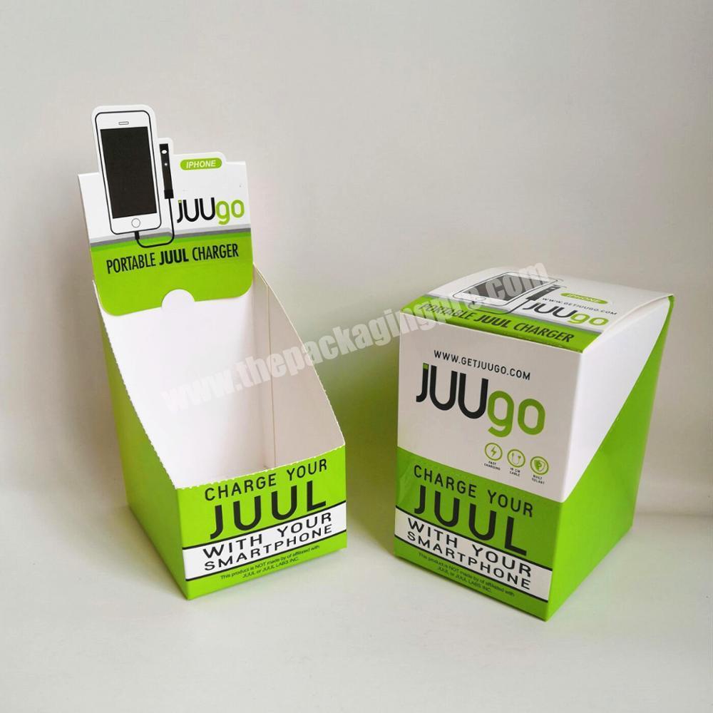 Custom Portable Mobile Phone Charger CBD Vape Oil Tear Off Cardboard Display Box