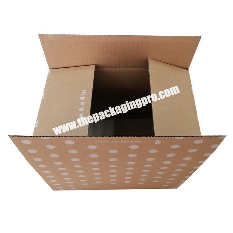 Kraft standard brown box perforate cardboard size corrugated grape paper box 4 with lid