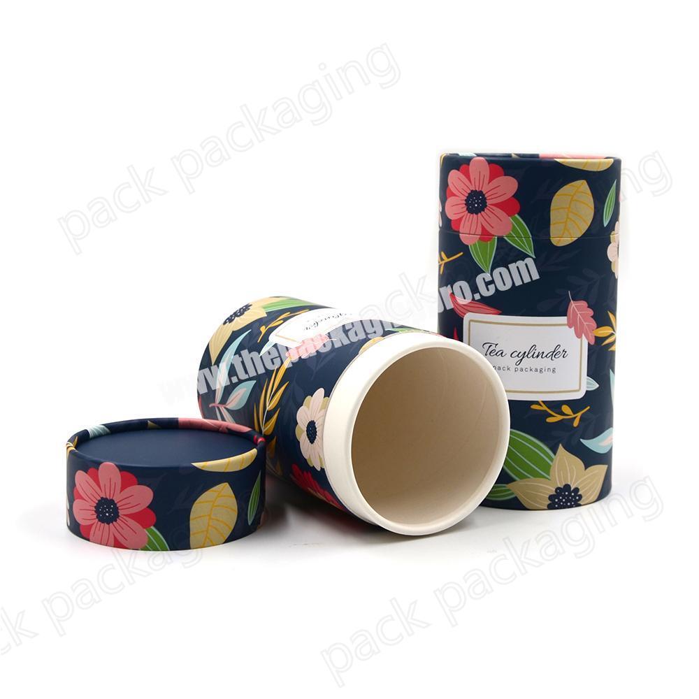100% Recycled round food grade cylinder cardboard paper custom coffee tea collagen packaging paper tube
