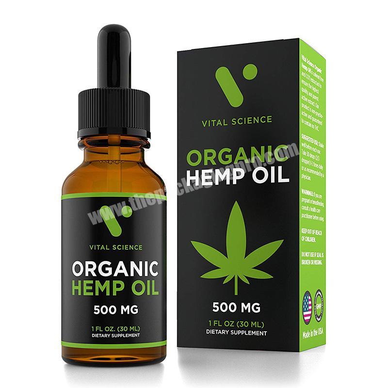 Custom Printed Hemp Oil Packaging Box With Paper Box Package