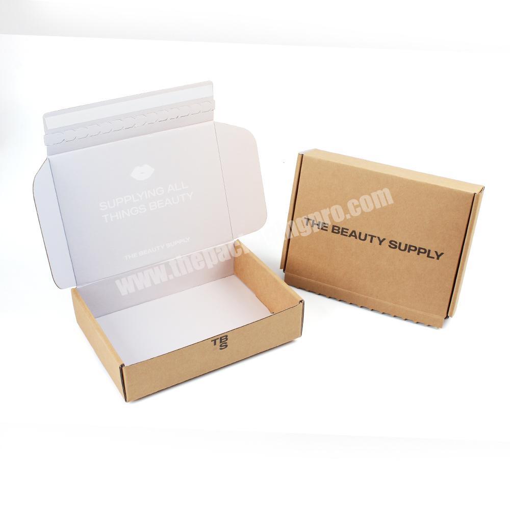 Custom Printing Cosmetic Makeup Beauty Packaging Kraft Medium Corrugated Cardboard Shipping Mailer Box for Mailing