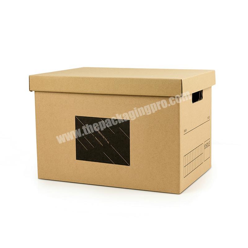Custom Printing High Quality Cardboard Storage Box Corrugated Paper Office File Storage Banker Box