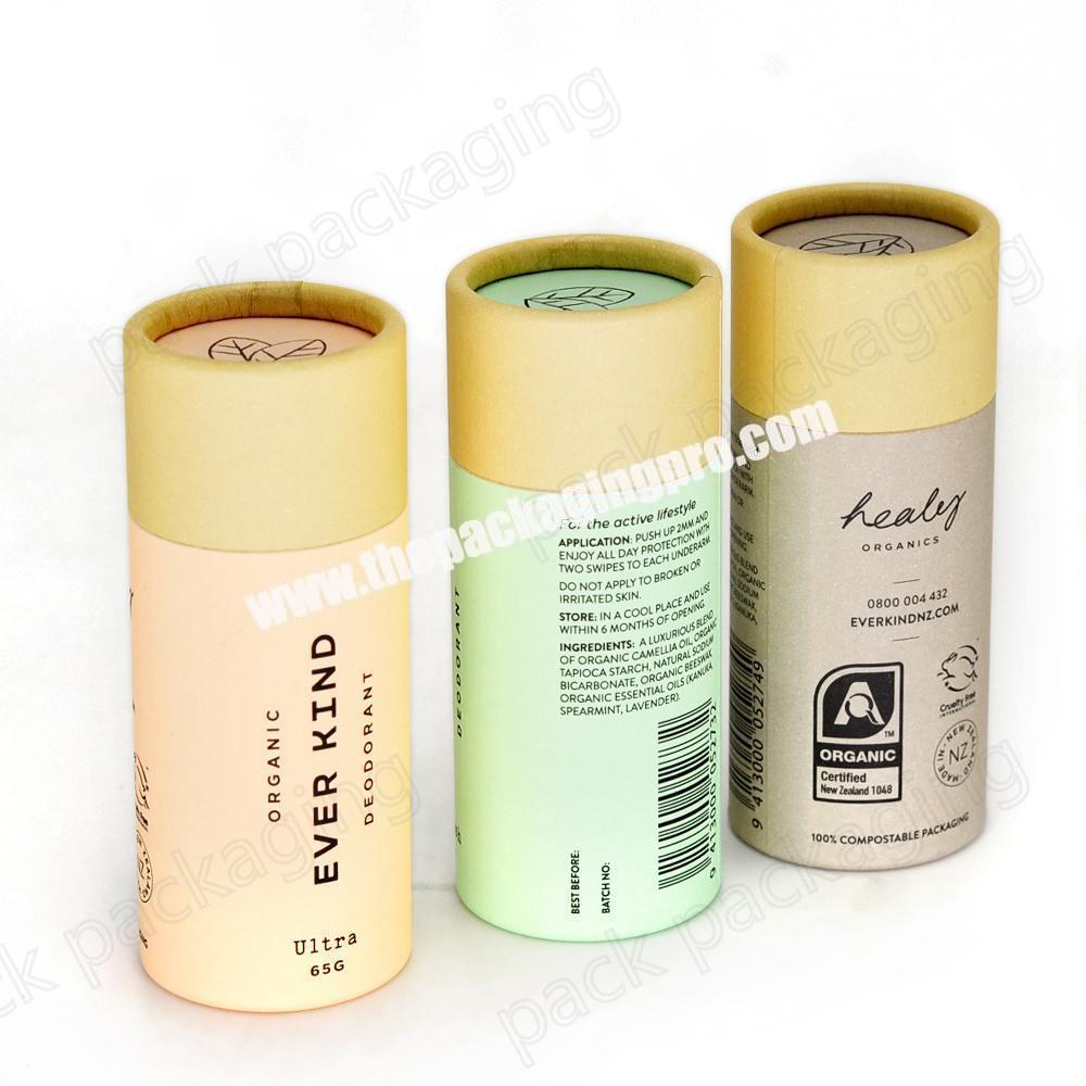 Empty Containers Eco Friendly Paper Packaging for Lip Balm Push up Paper Tubes for Deodorant Solid Perfume Beauty Packaging