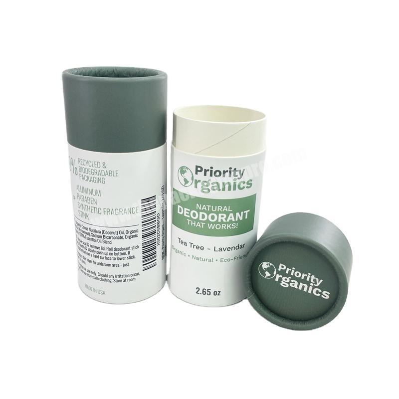 Custom Printing Push Up Kraft Paper Tubes Cosmetics Packaging For Deodorant