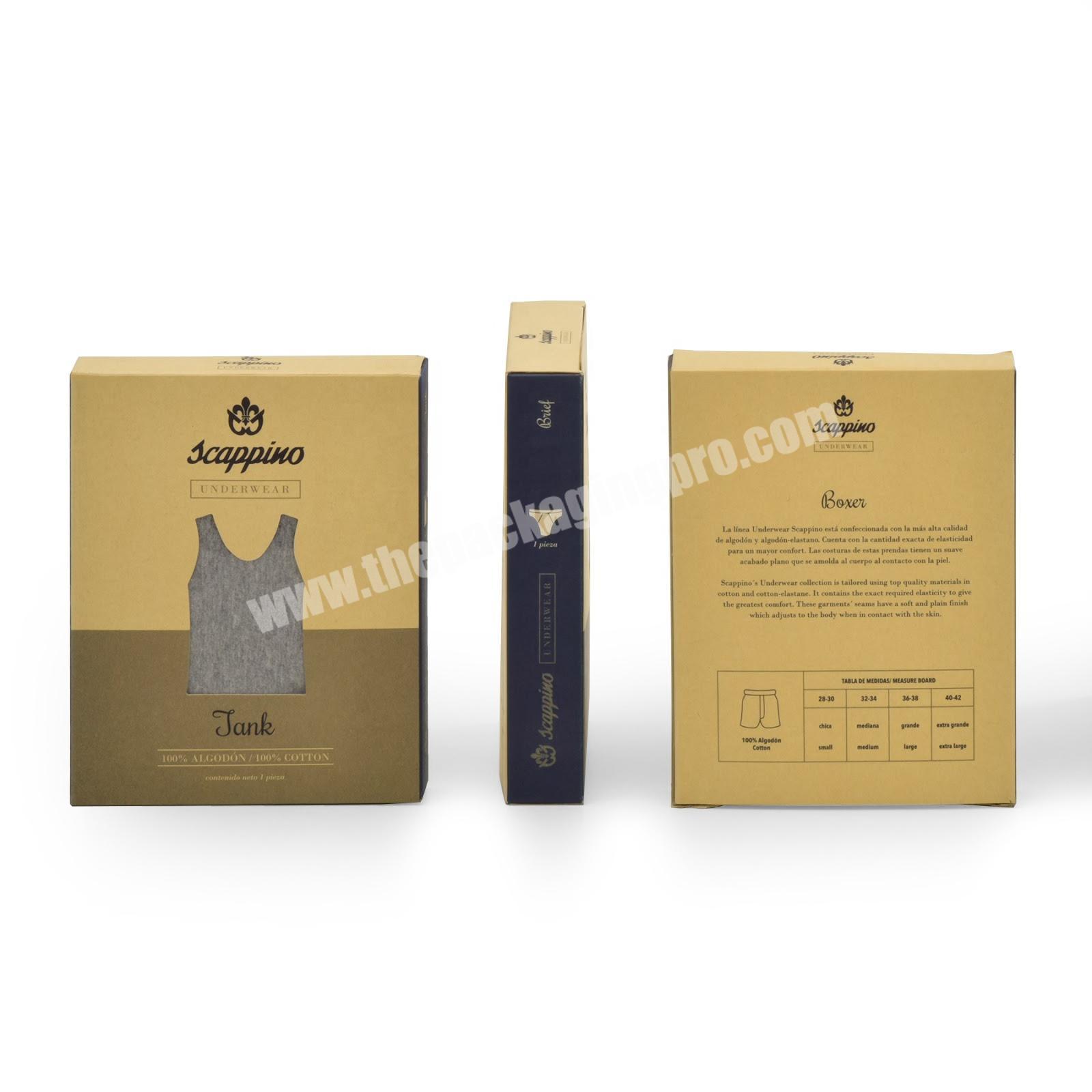 Custom Quality Factory price paper underpants packaging men underwear packaging box