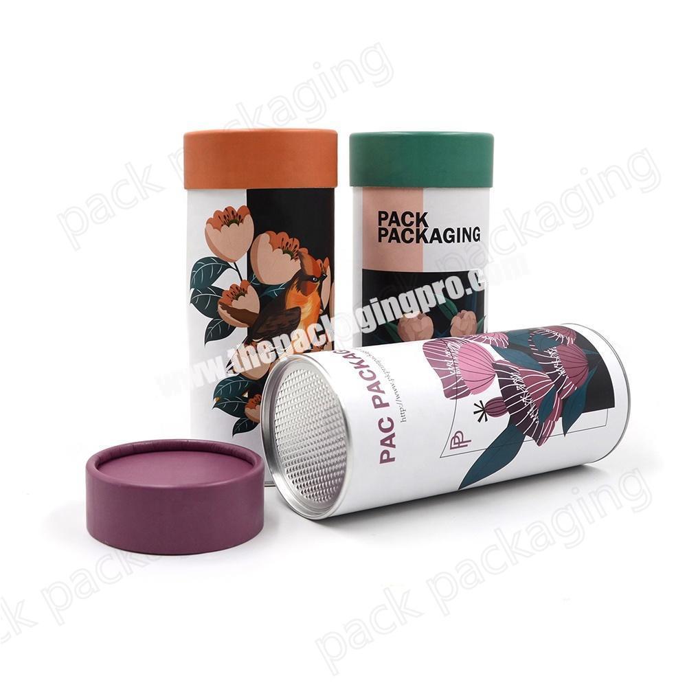 Customized Recycled Eco Friendly Cylinder Packaging Tea Food Paper Tube
