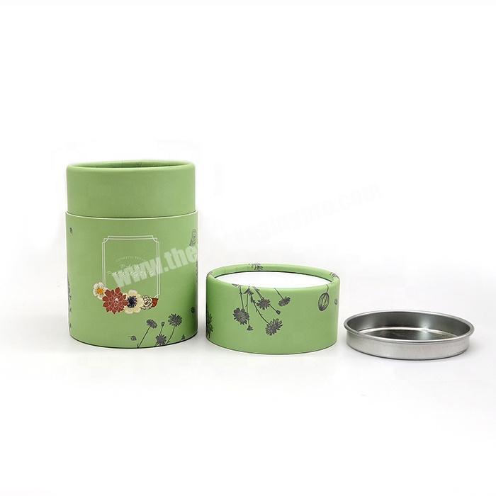 Custom Food Grade Loose Tea Powder Coffee Round Empty Container Packaging Paper Tube
