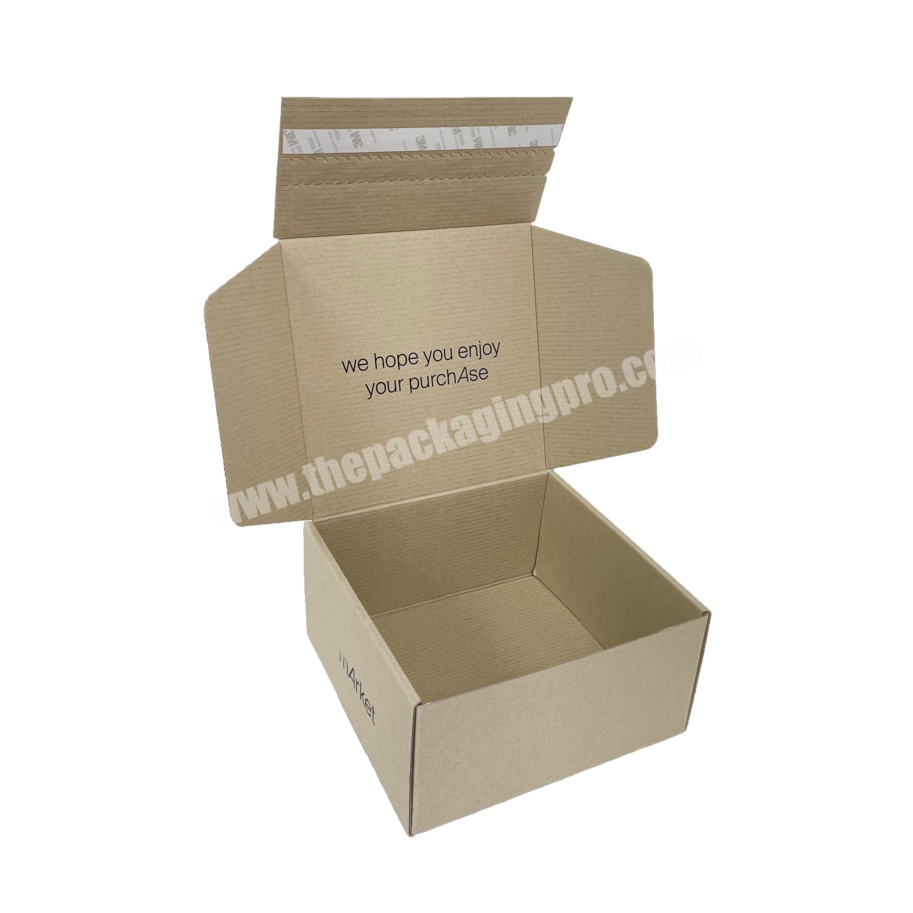 Custom Recycled Rigid Kraft Delivery Packaging Corrugated Cardboard Box