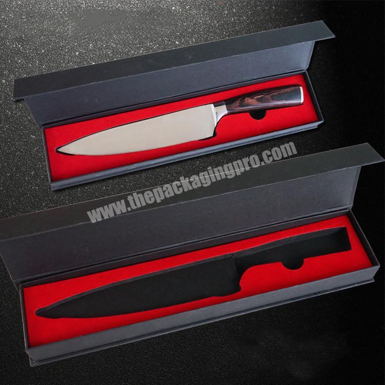Custom Rigid Cardboard Flap Magnetic Gift Box Knife Packaging