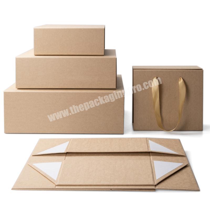 Custom Shipping Packaging Kraft Paper Magnetic Folding Cardboard Packaging Box