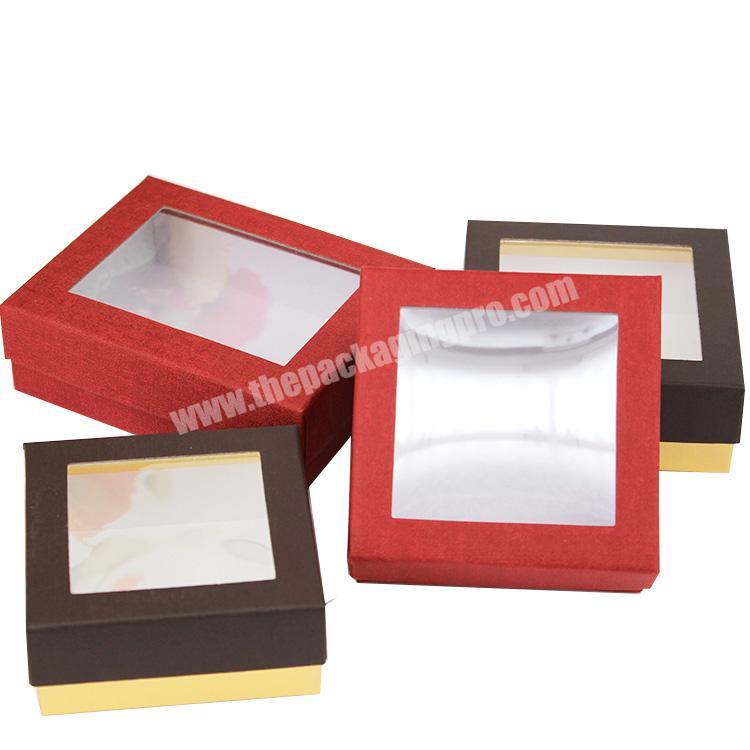 Custom Size Print Chocolate Gift Packaging Box with PVC Window
