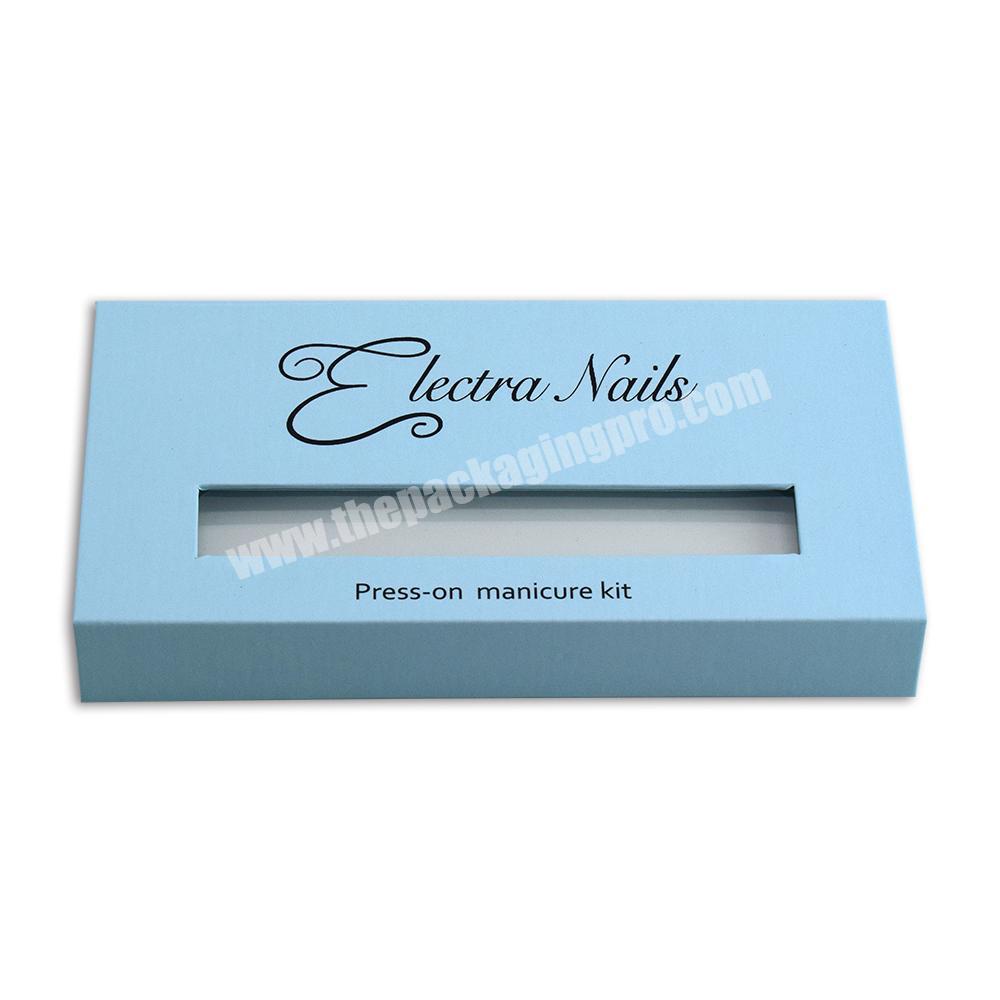 personalize Custom Small Size Rigid Paper Gift Box with Magnetic Closure for Press on Nails Packaging