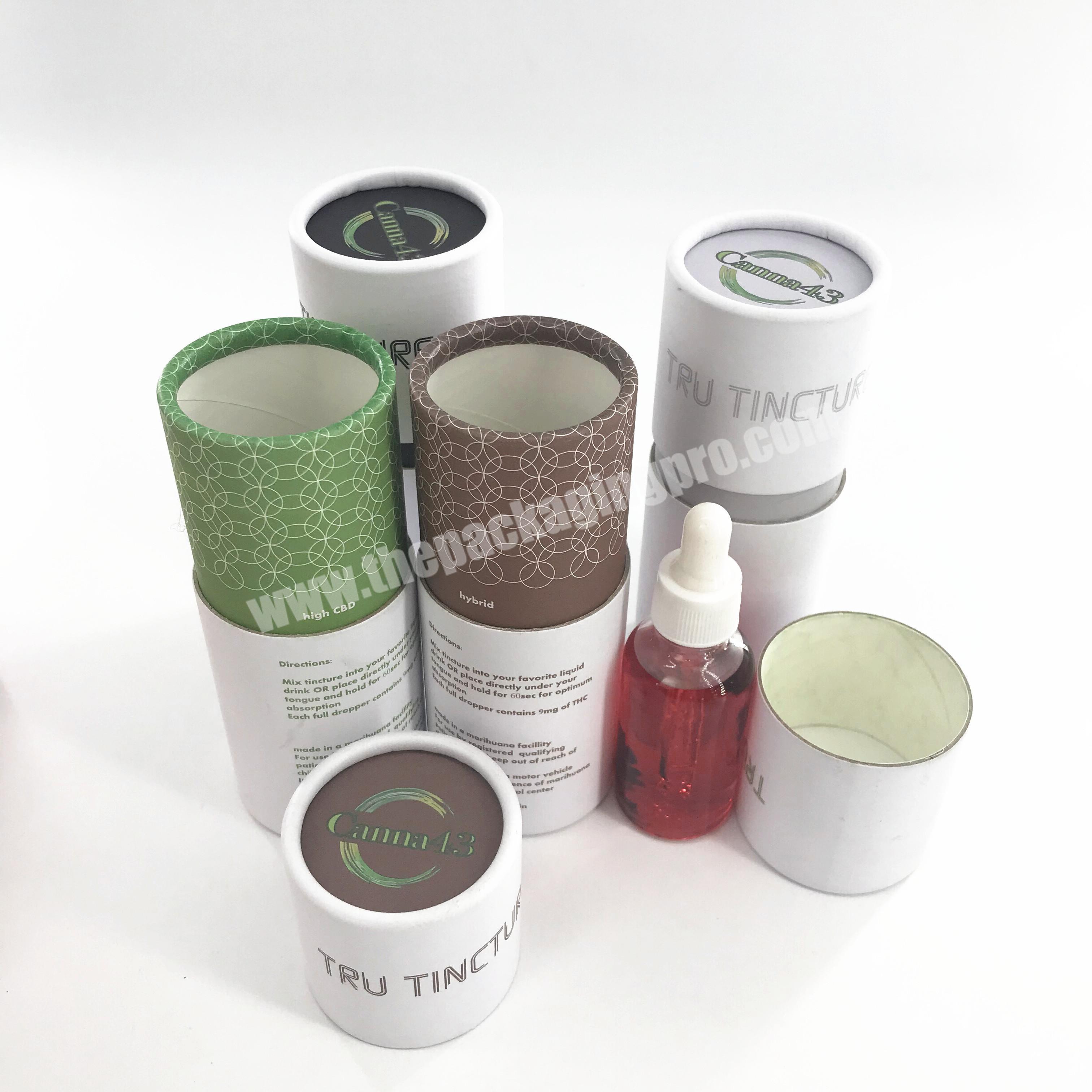 Custom Top Grade Eco-friendly Cylindrical Paper Round Craft Tube Packing With Customized Logo For Cosmetic Paper Jar