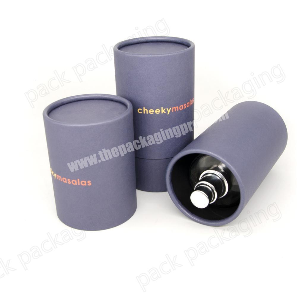 Custom Design Cylinder Cardboard Biodegradable Paper Tube Perfume Bottle Packaging with Printing