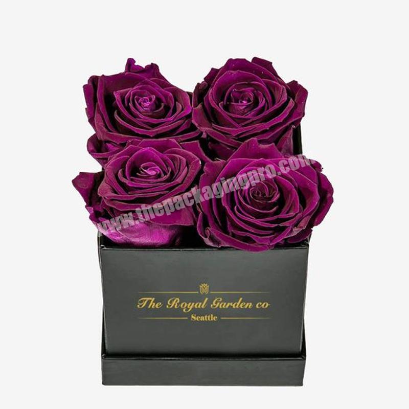 Custom anniversary valentines day elegant round fresh flower shape box paper flower luxury fleur preserved rose box