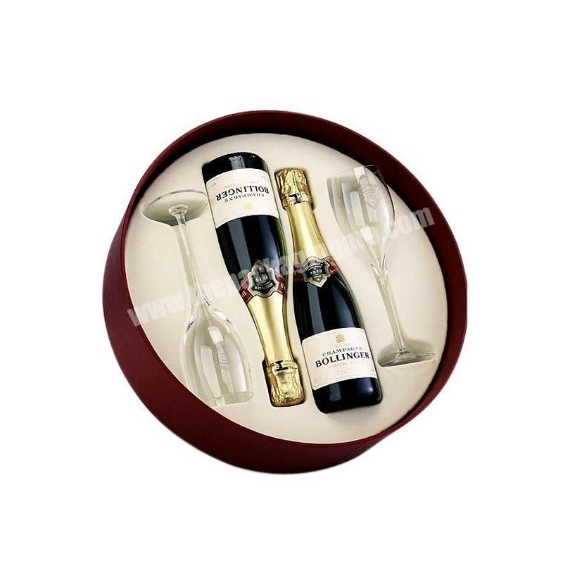 Custom biodegradable elegant black high quality wine box gift samples box for a bottle of wine and chocolates box