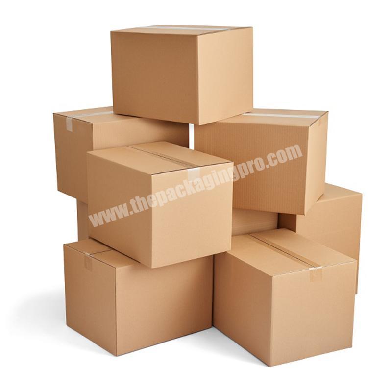 Custom box shopping paper cardboard corrugated moving carton brown posting big shipping boxes