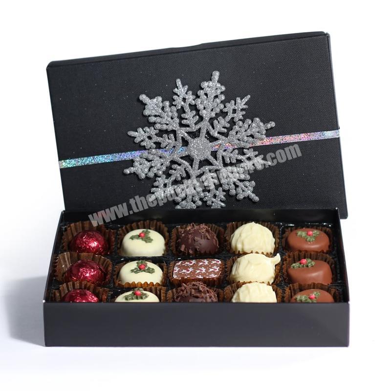 Custom  cardboard christmas eve present chocolate bar gift packaging boxes set chocolate box packaging